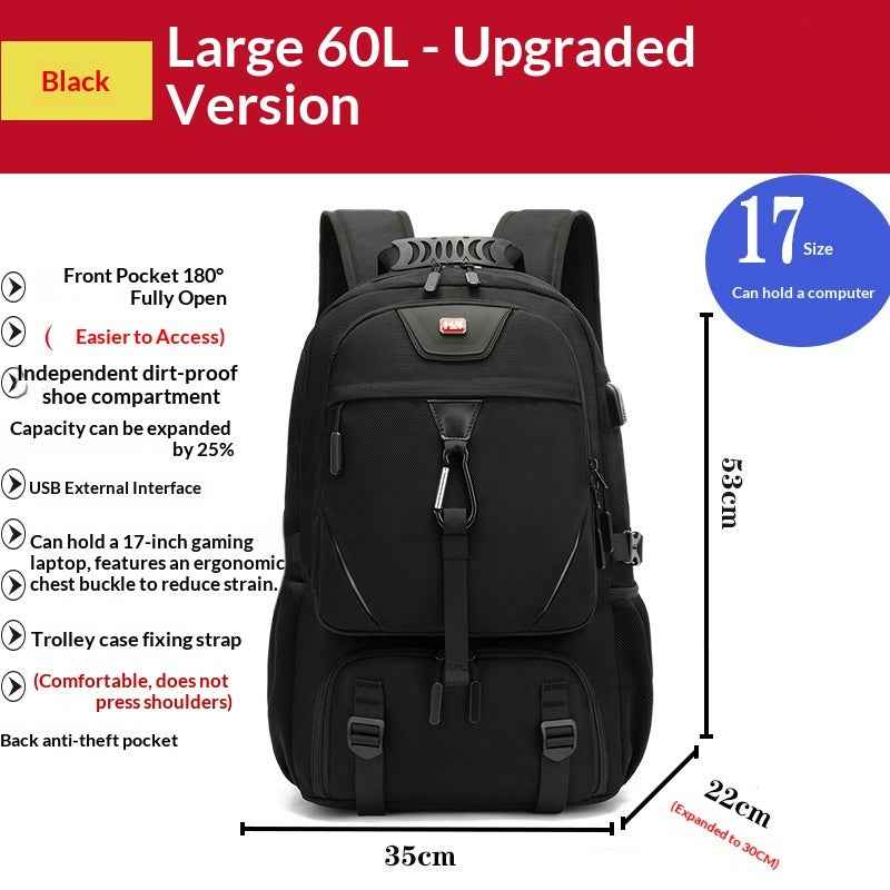 Outdoor Mountaineering Waterproof Extra Large Capacity Travel Luggage Backpack