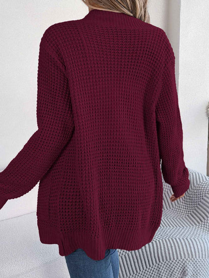 Women Casual Pocket Long Sleeve Knit Cardigan Sweater