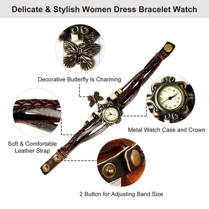 Vintage Women's Watch Bohemian Handmade Leather Watch - DropOnline.co