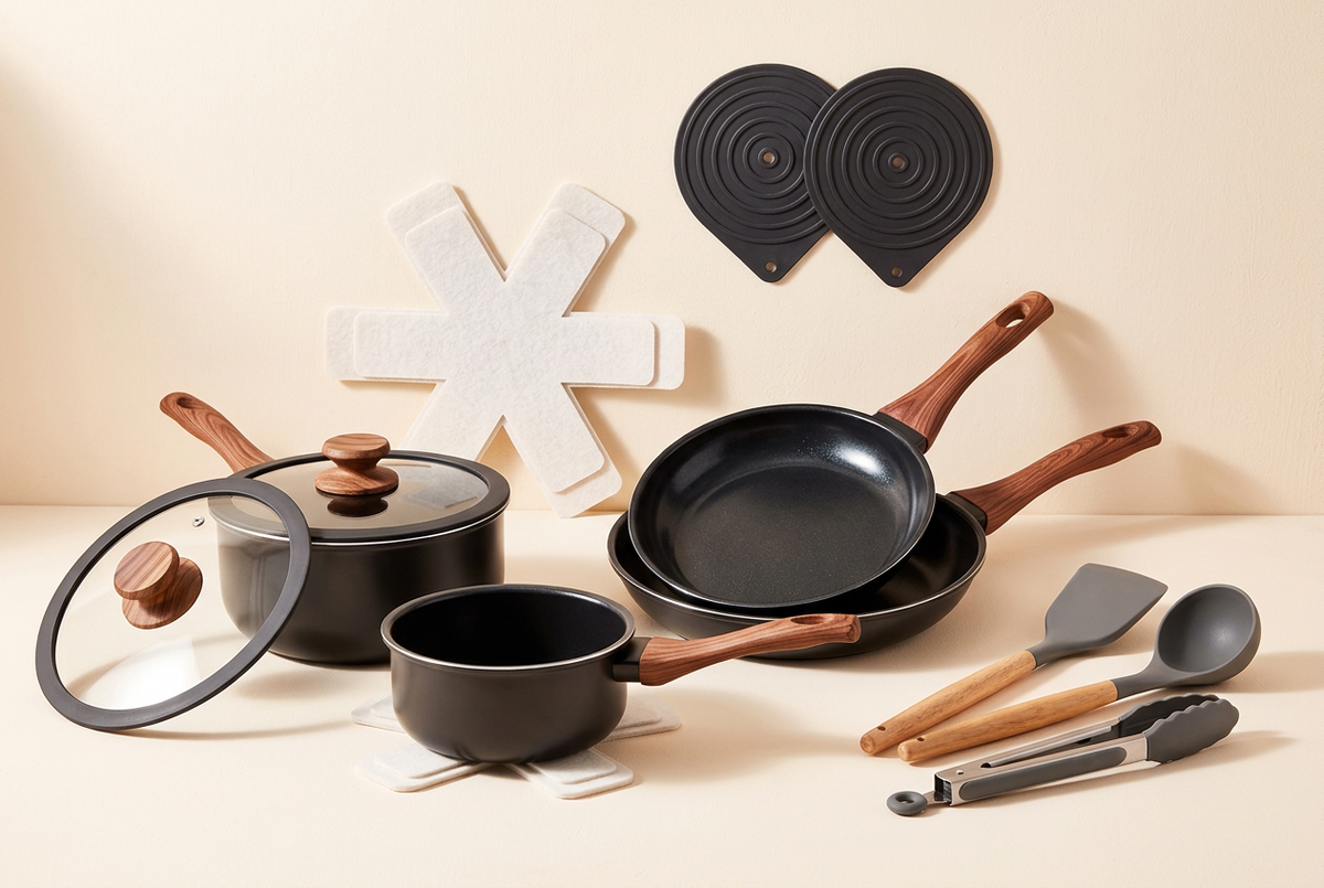 Nonstick Cast Aluminum Pots & Pans Set