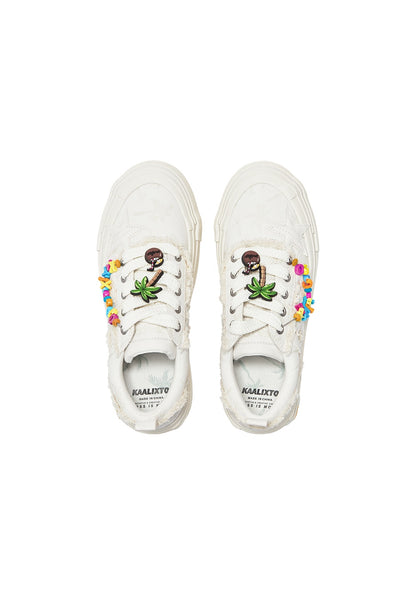 KAALIXTO--Retro Star Sneakers-West Lake Longjing Tea - Unisex - DropOnline.co
