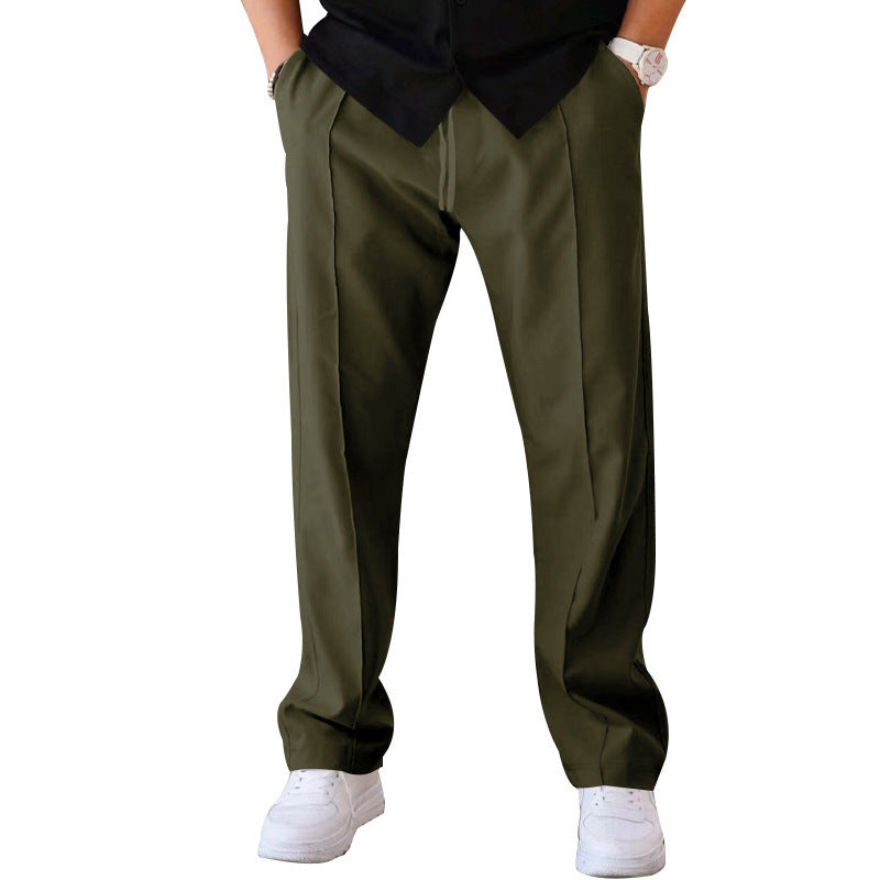 Men's Loose Straight-Leg Sport Trousers - Casual Athletic Pants