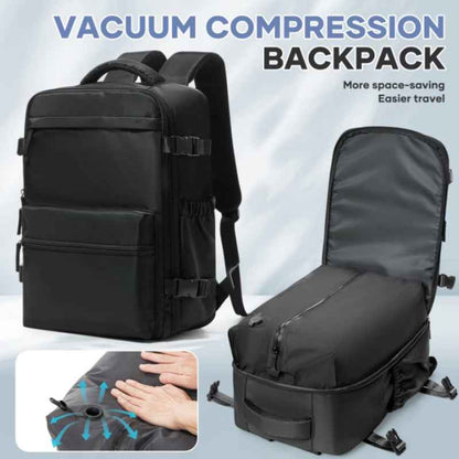 A Comfortable And Durable Backpack With A Vacuum Pump Compression Custom Logo Zipper Seal