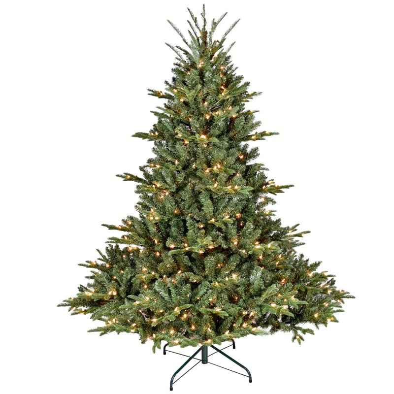 PE/PVC Christmas Tree Green - Realistic Holiday Decoration Tree - DropOnline.co
