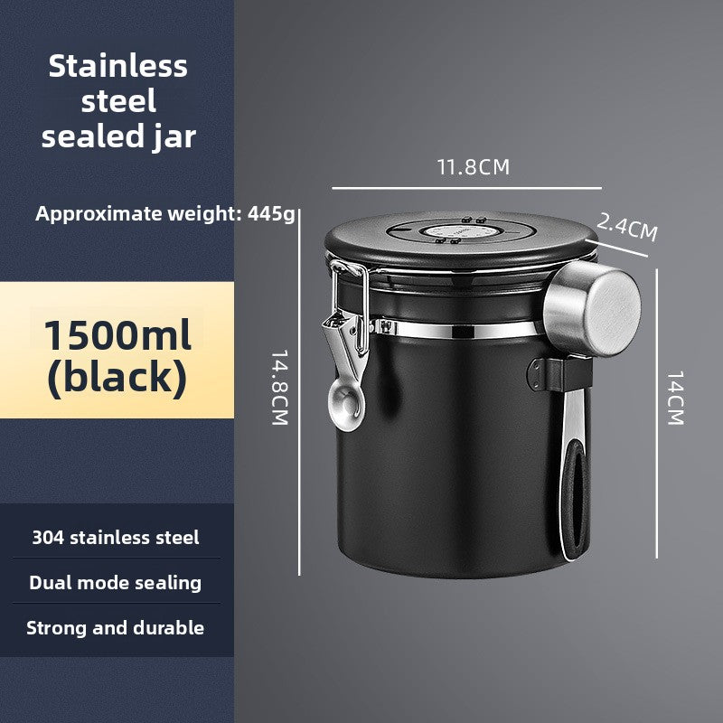 Coffee Bean Stainless Steel Sealed Container