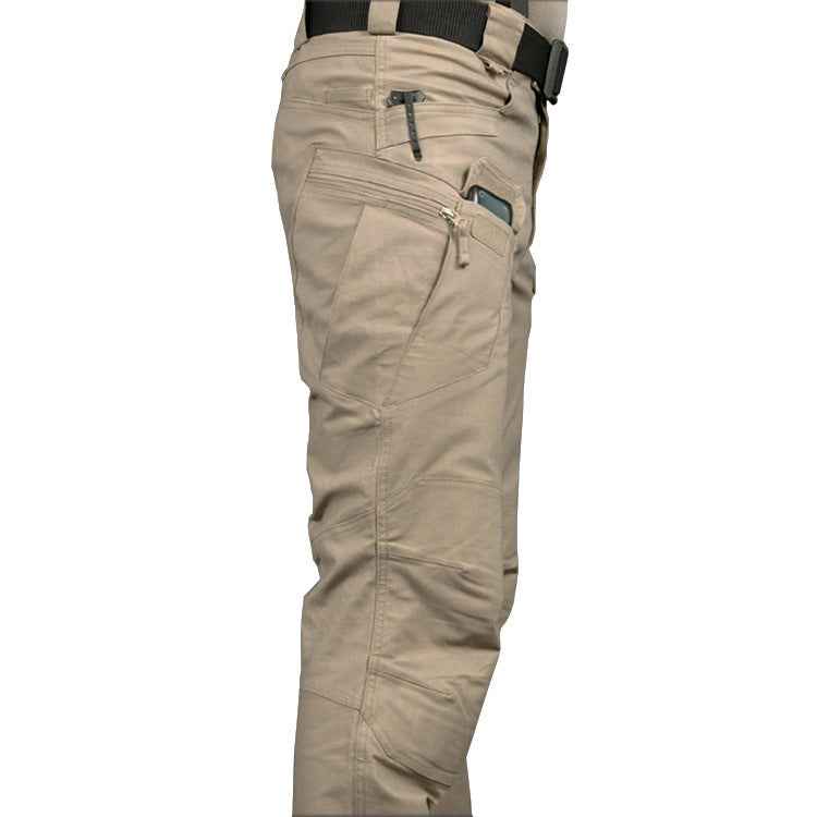 Men's Large Pocket Stitching Trousers - Loose Fit Tapered Pants