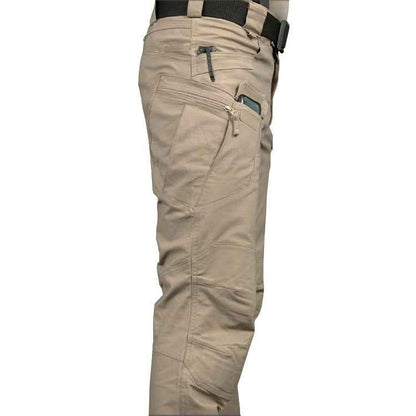 Men's Large Pocket Stitching Trousers - Loose Fit Tapered Pants