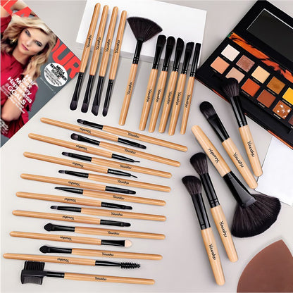A Portable 32-piece Makeup Brush Set That's Perfect For Travel, Business Trips, And Outdoor Makeup. - DropOnline.co