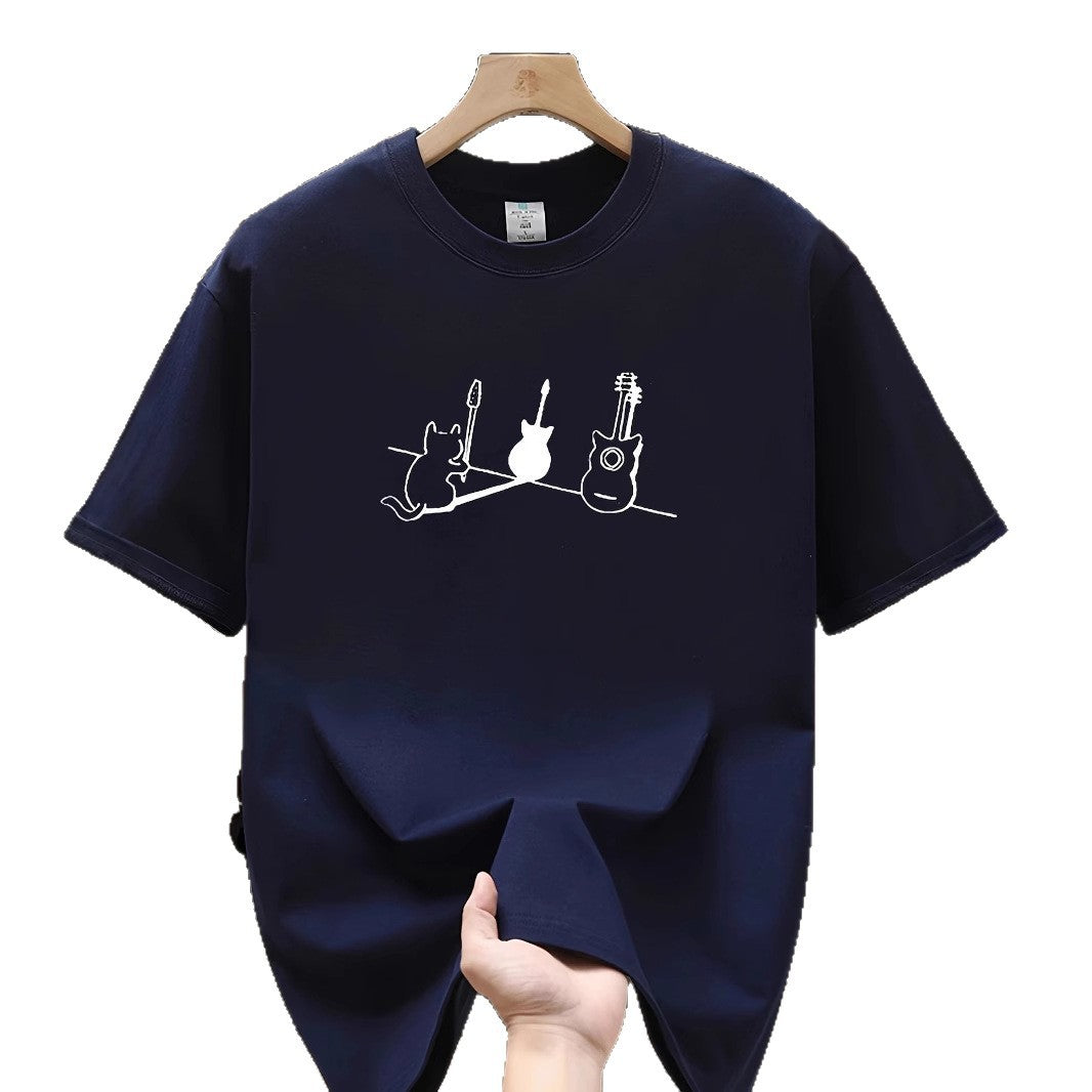 Men's Mesh Print Casual T-Shirt - Breathable Graphic Tee