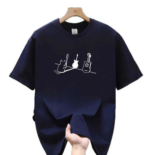 Men's Mesh Print Casual T-Shirt - Breathable Graphic Tee