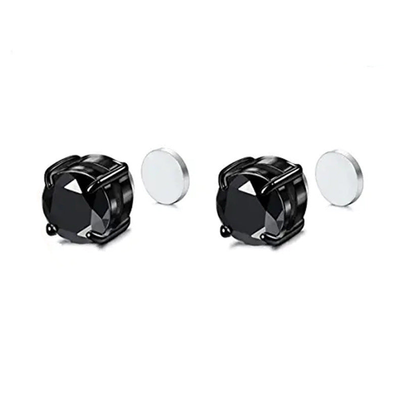 Unisex Stud Earrings - 6mm Minimalist Round Earrings for Men & Women