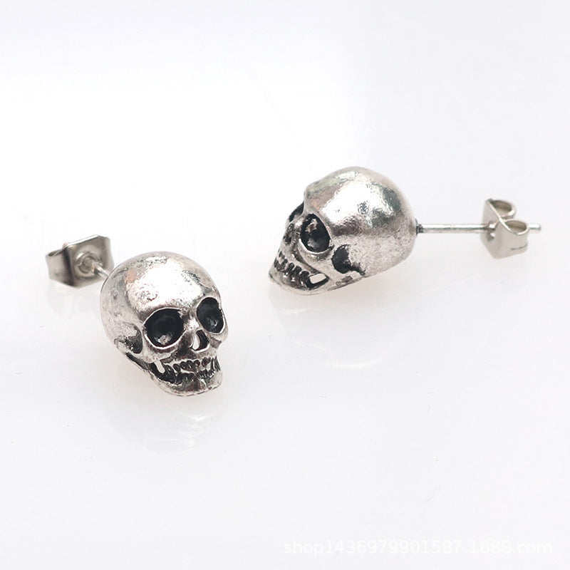 Retro Skull Earrings - Personality Halloween Drop Earrings