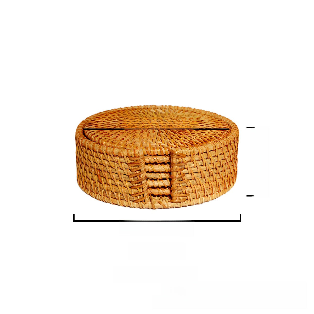 Eco-Friendly Woven Coasters - Natural Autumn Vine Material Set