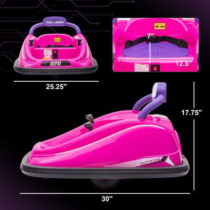 12V Kids Bumper Car Twins Motor with Parent Remote Control