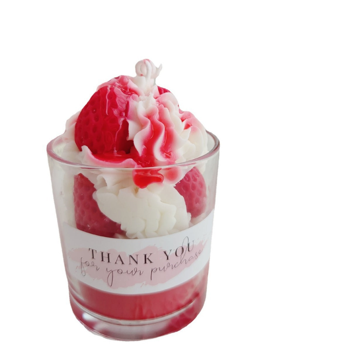 Strawberry chocolate scented candle