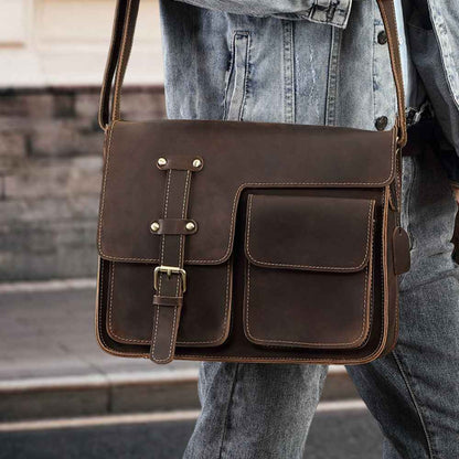 Top Layer Cowhide Leather Single-shoulder Bag Genuine Leather High-grade Crossbody