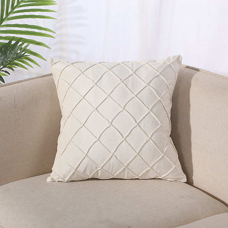Luxurious Velvet Plaid Pillowcase - Premium Decorative Cushion Cover