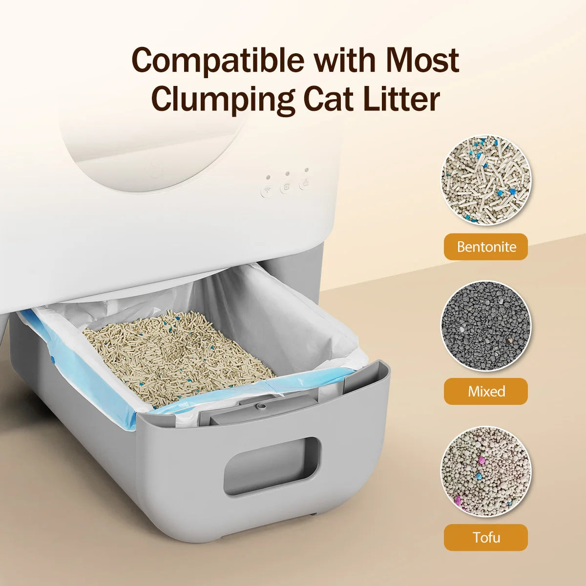 95L Automatic Self-Cleaning Litter Box, Fully Enclosed