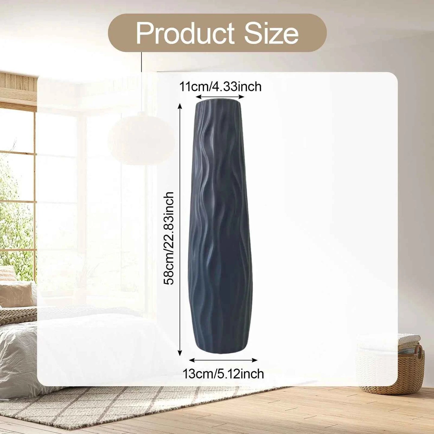 Floor standing Vase Morden Stylish Large Flower Vase Home Ornament Housewarming Gift Wedding decoration for Home Entryway Hotel