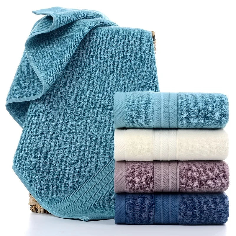 1/4 Pack Soft Cotton Towel Set (35x75cm), Space-Themed Striped Hand Towel