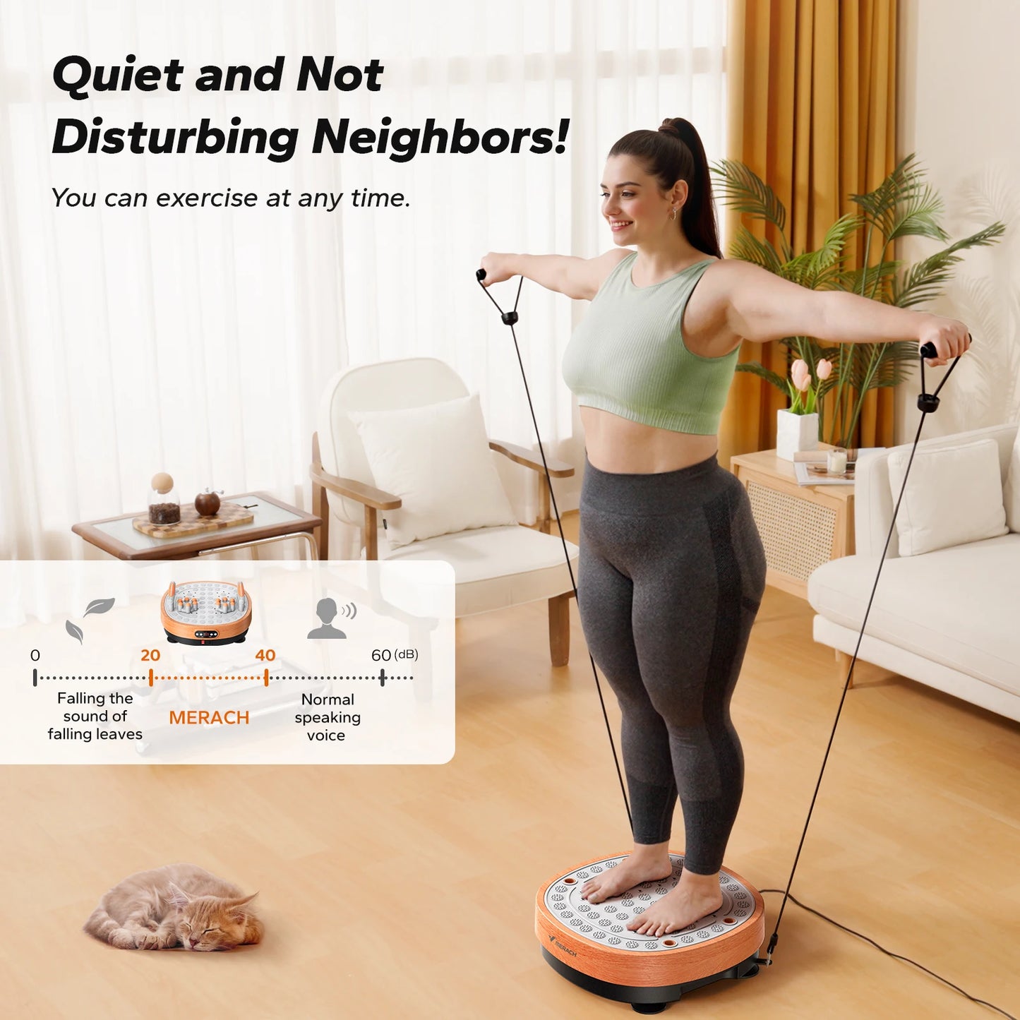 MERACH Vibration Plate Exercise Machine | Foot Massager, 99 Speeds & Remote Control