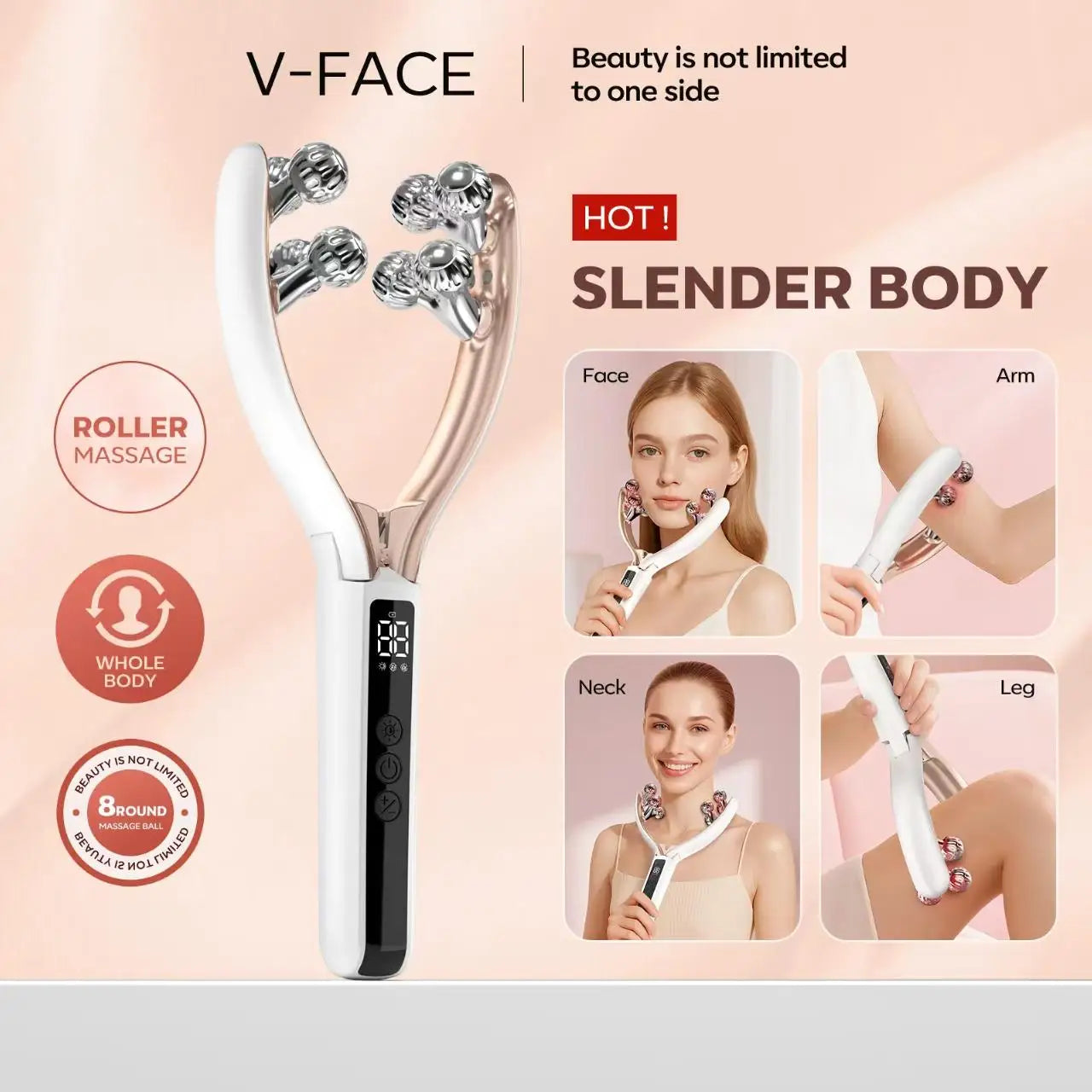 Doge&Vollar Facial & Neck Massager, Rechargeable