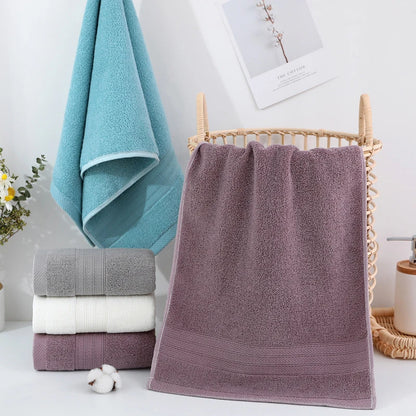 4-Piece Space-Themed Striped Cotton Towel Set — Bath, Face & Gym