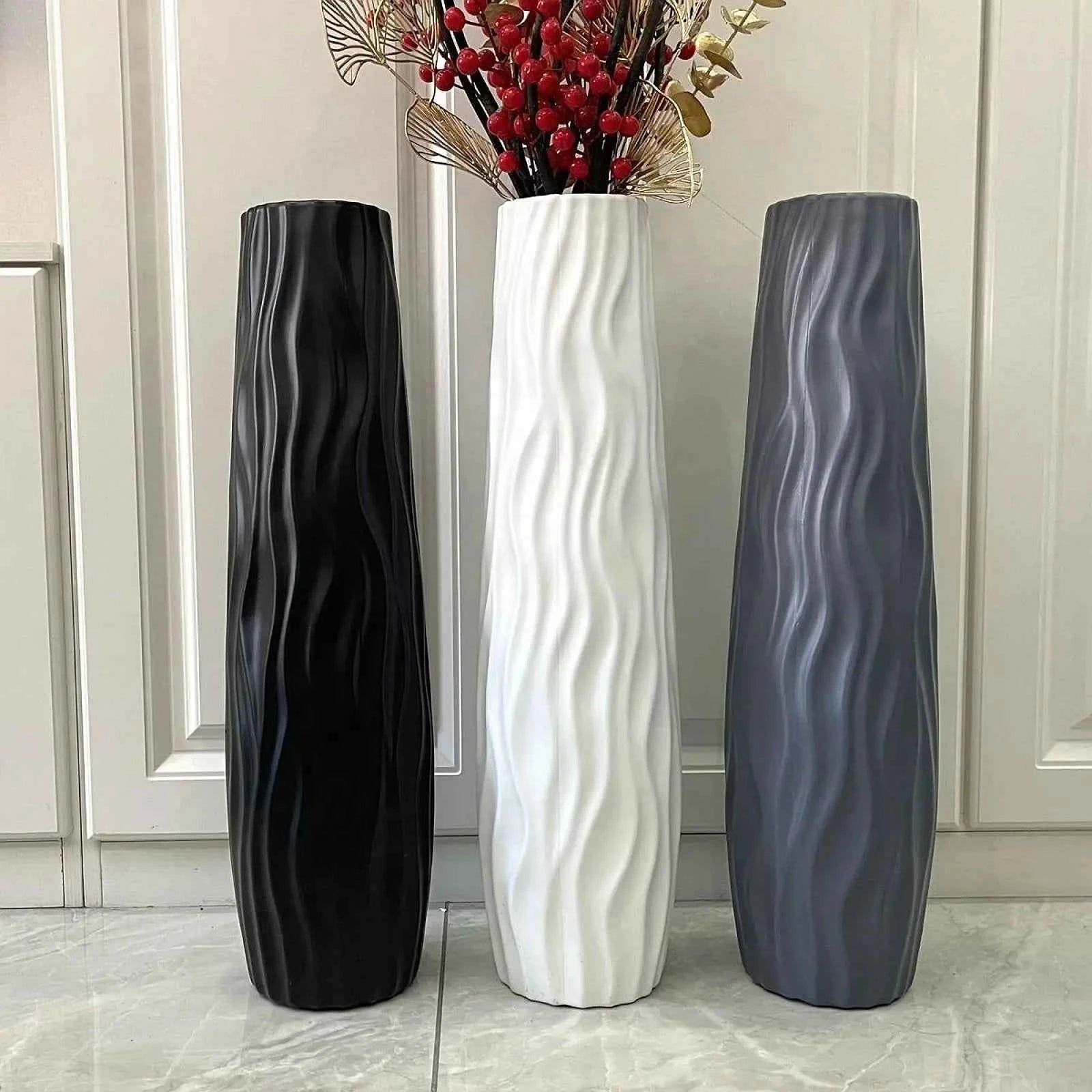 Floor standing Vase Morden Stylish Large Flower Vase Home Ornament Housewarming Gift Wedding decoration for Home Entryway Hotel
