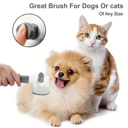 2-in-1 Pet Grooming Brush, Massaging Deshedder