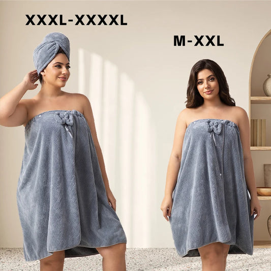 Ensemble de serviettes de bain portables avec bonnet de douche — Maison, Sauna et Spa