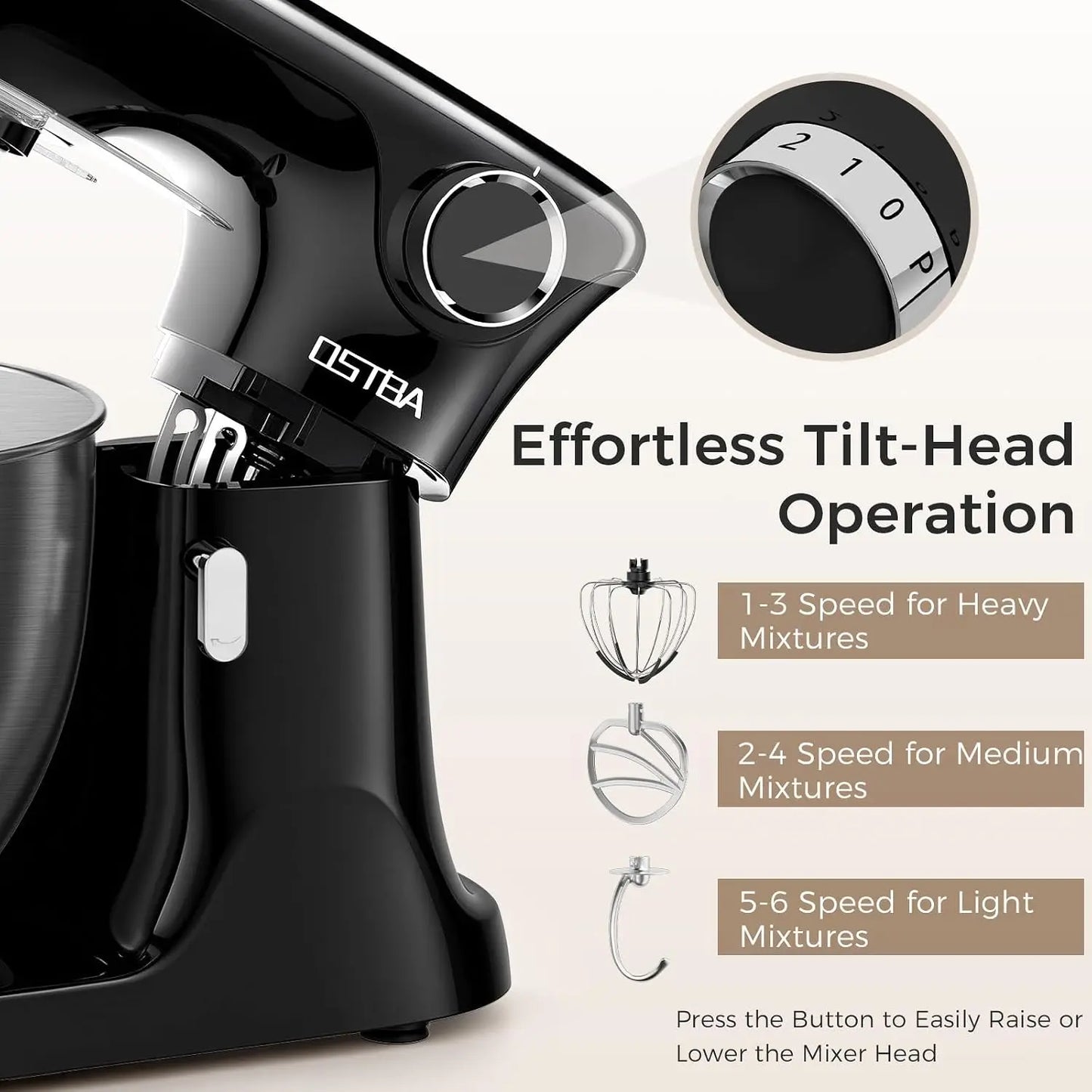8.5QT Electric Stand Mixer for Baking and Kitchen Use