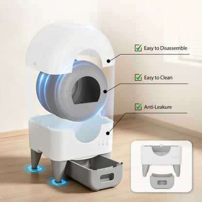 95L Automatic Self-Cleaning Litter Box, Fully Enclosed