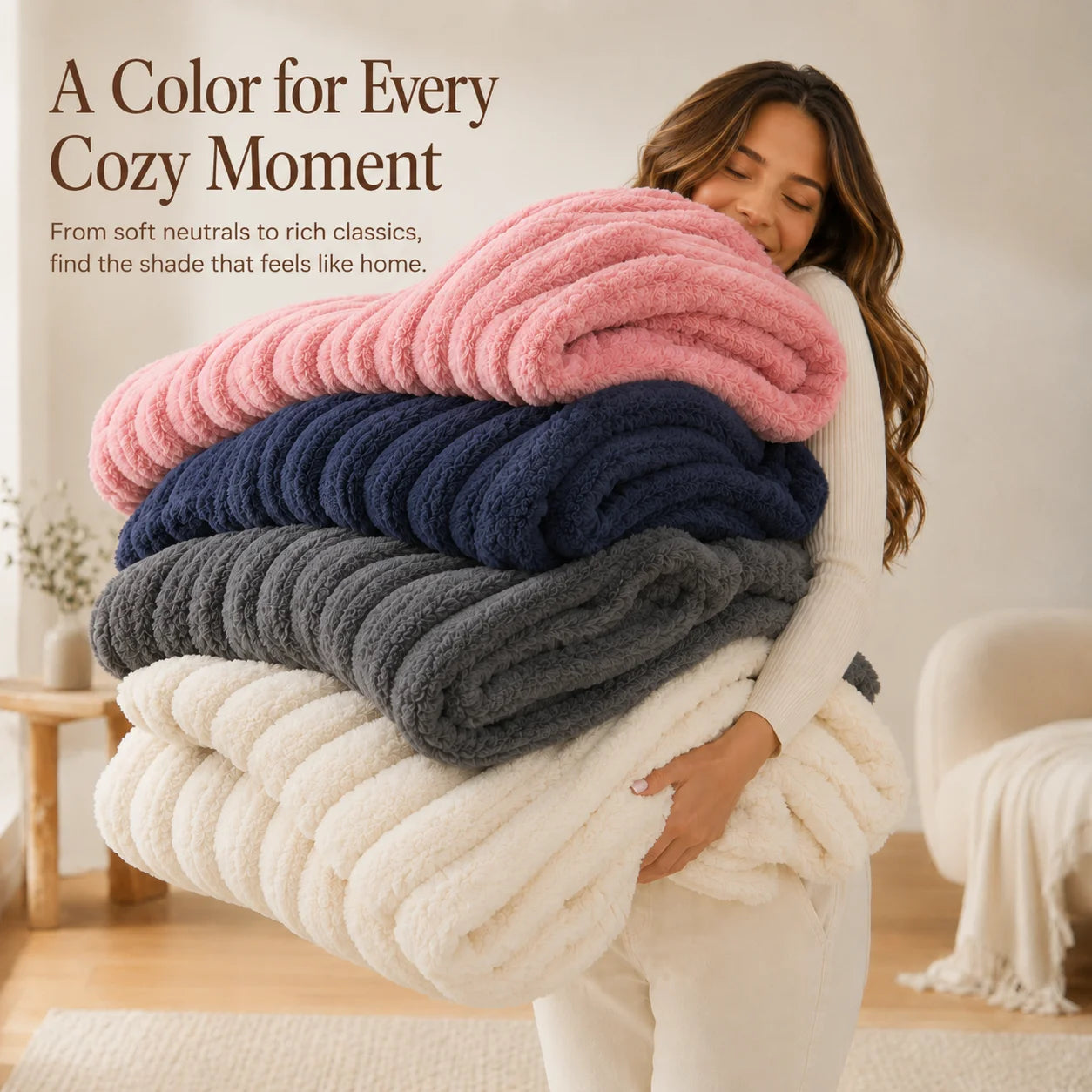 Soft Flannel Blanket Multiple Sizes Available Machine Washable Plush Bed Throw for Sofa Couch Bedroom All Season Home Bedding
