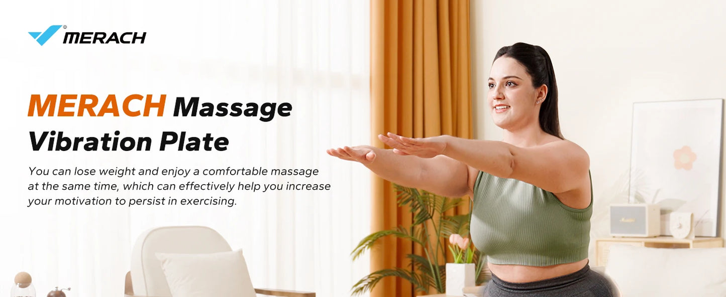 MERACH Vibration Plate Exercise Machine | Foot Massager, 99 Speeds & Remote Control