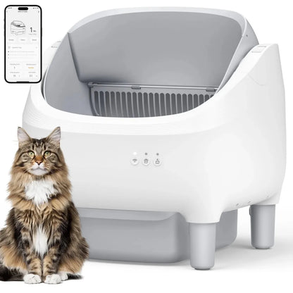 Smart Self-Cleaning Cat Litter Box, App & WiFi Control