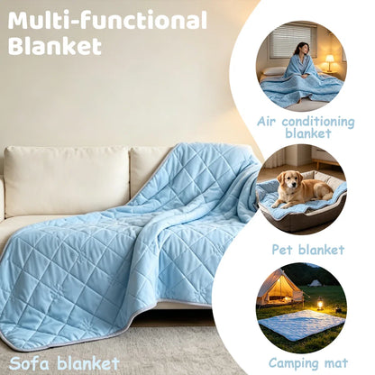 ROSEKIND 1pc Soft Cooling Blanket, 300 GSM, 90*108 Inch, Lightweight & Breathable Cold blanket for  Hot Sleepers, Multifunctional Blanket for Bed Sofa Office Travel, Durable Blanket for All-season Use, Available In 5 Colors A