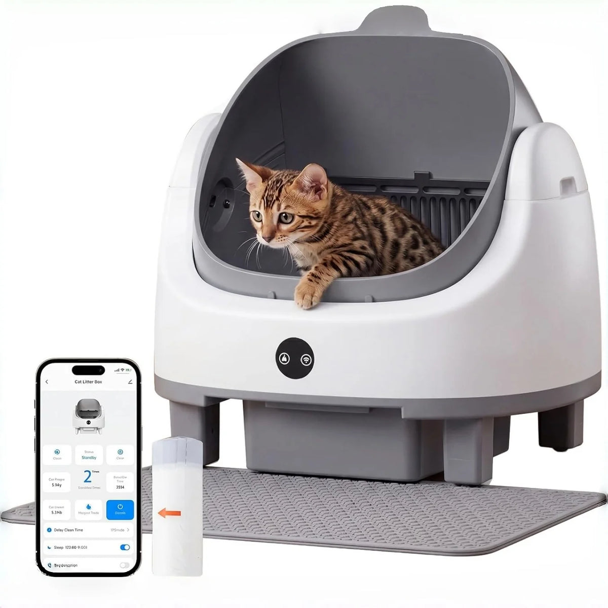 Automatic Self-Cleaning Litter Box, App Control