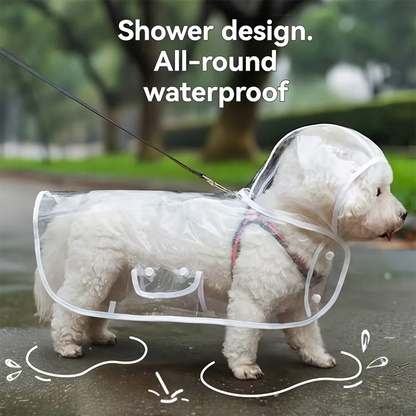 Transparent Waterproof Dog Raincoat