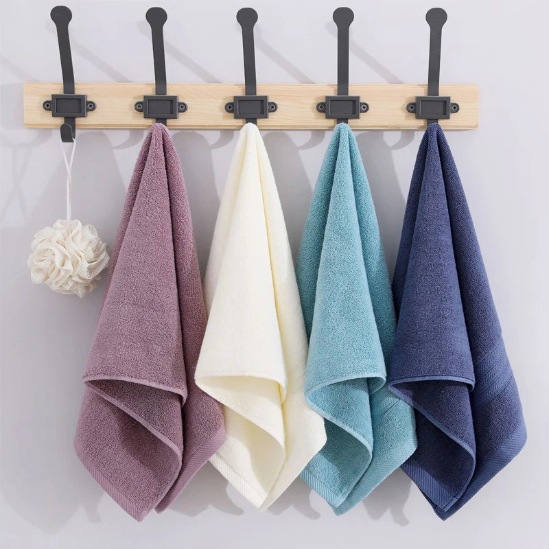 1/4 Pack Soft Cotton Towel Set (35x75cm), Space-Themed Striped Hand Towel