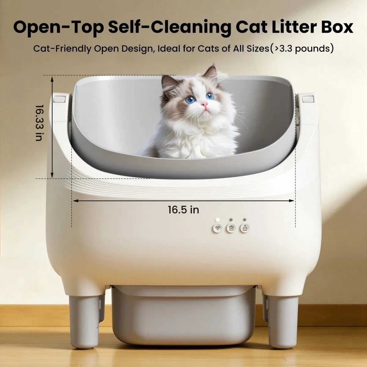 Smart Self-Cleaning Cat Litter Box, App & WiFi Control
