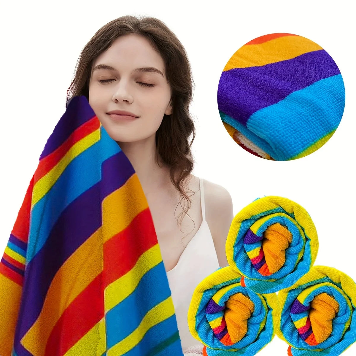Ultra-Soft Extra Large Beach Towel 6/10pcs Set 70x35 Quick Dry Sand