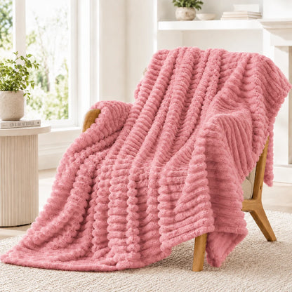 Soft Flannel Blanket Multiple Sizes Available Machine Washable Plush Bed Throw for Sofa Couch Bedroom All Season Home Bedding