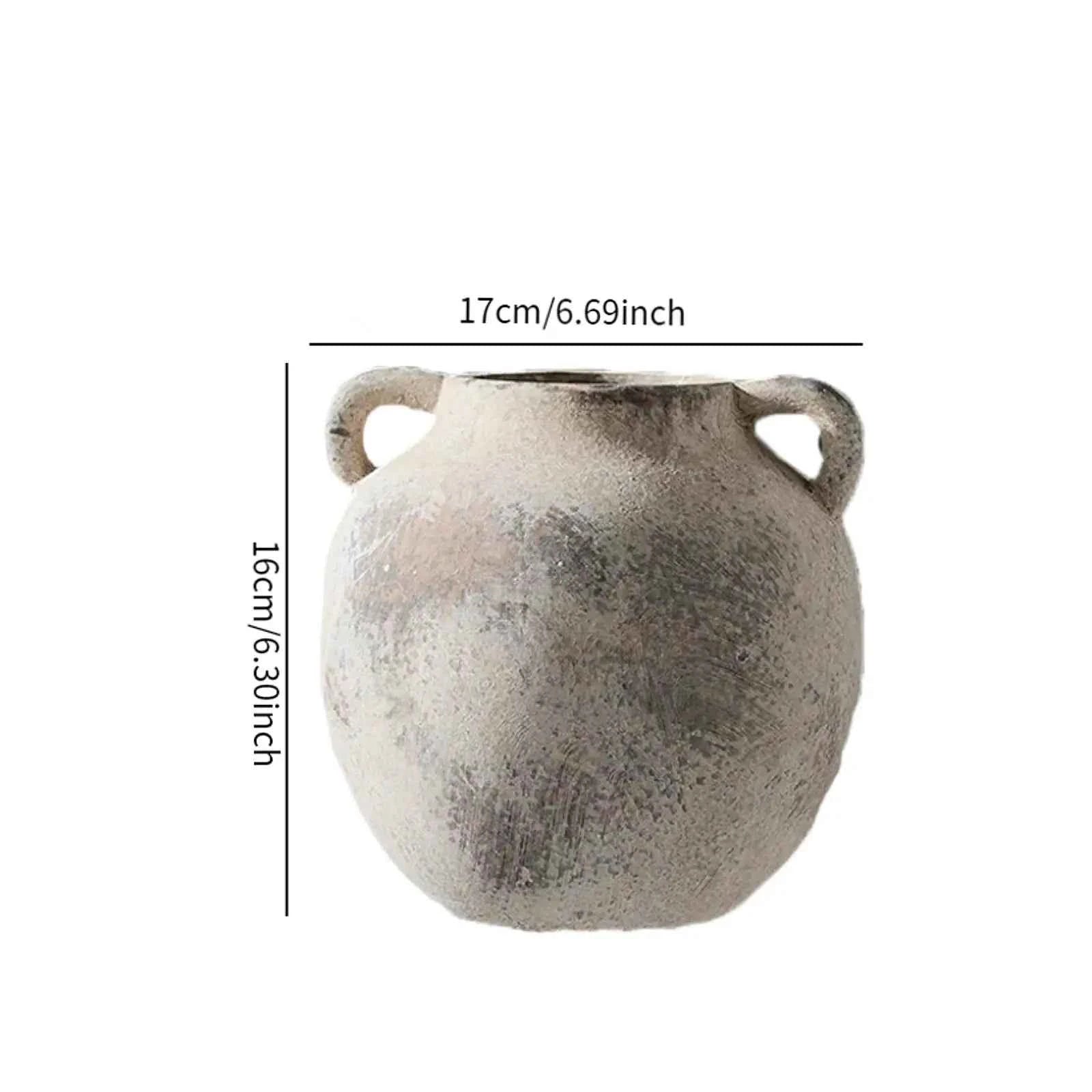 Ceramic Vase Table Centerpiece Artwork Romantic Gift Retro Decorative Vase for Bookshelf Farmhouse Dining Room Indoor Kitchen