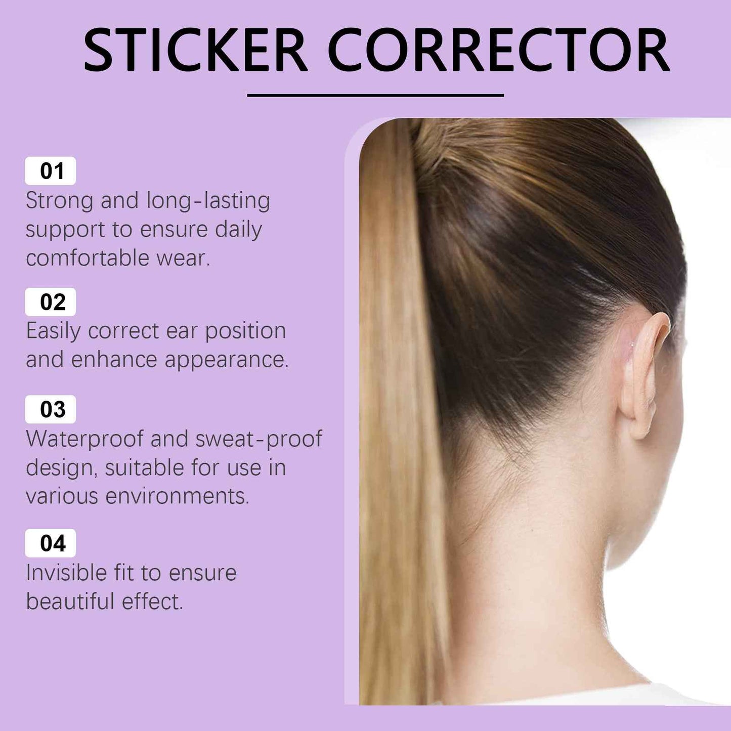 Ear Attachment Modifies Ear Contour With Solid Support For Invisible Breathable Fit Ear Line