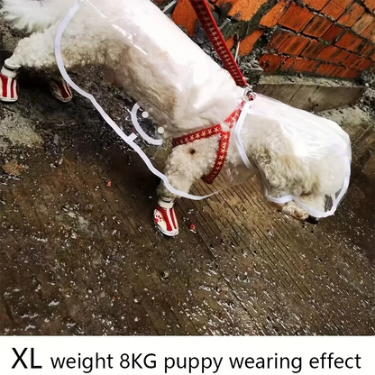 Transparent Waterproof Dog Raincoat