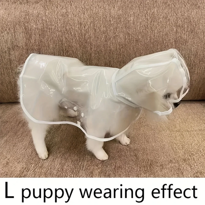 Transparent Waterproof Dog Raincoat