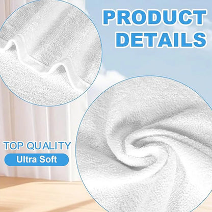 100% Cotton Washcloths Set, 12-Pack White Wash Cloths, 14x14 Inch | Kitchen Towel