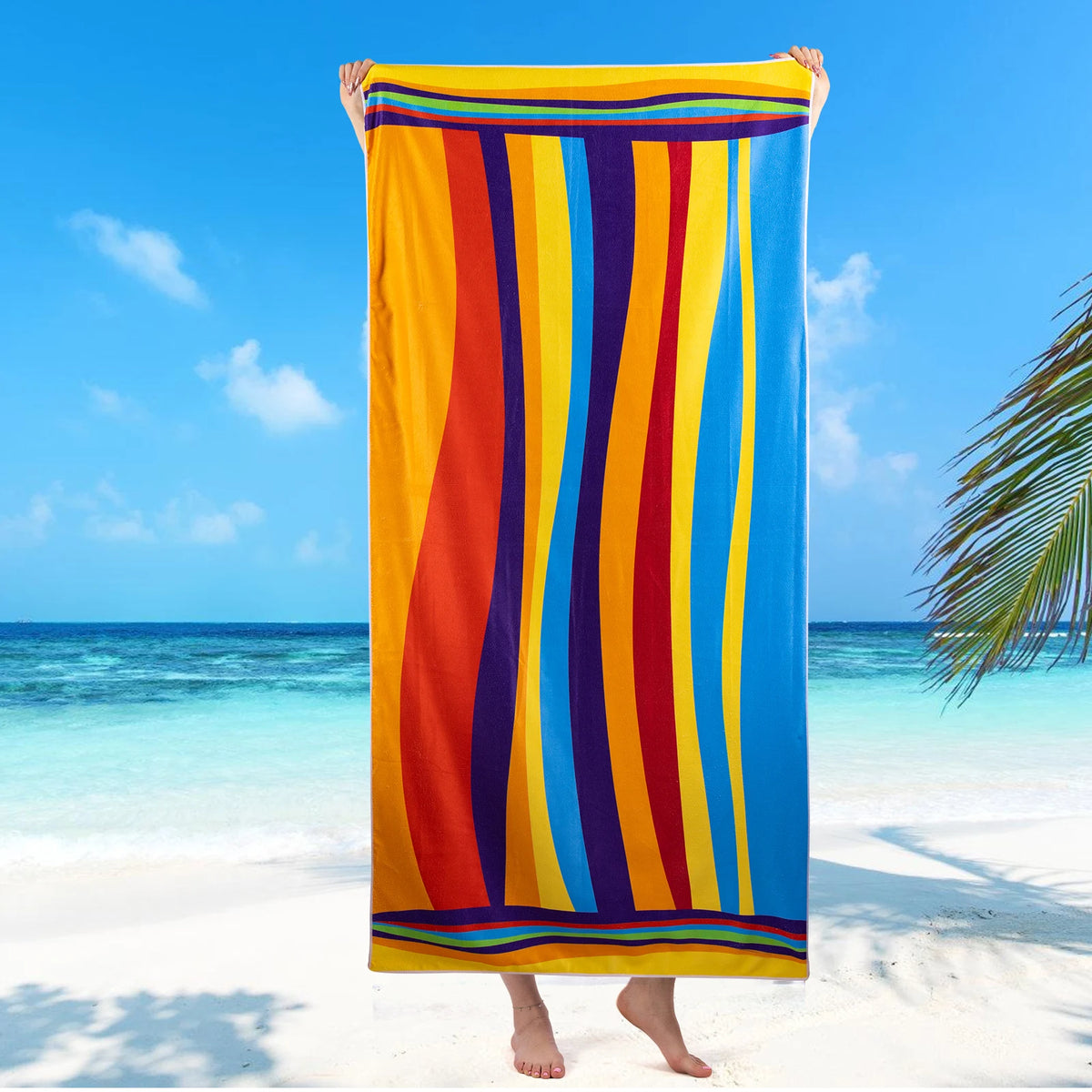 Ultra-Soft Extra Large Beach Towel 6/10pcs Set 70x35 Quick Dry Sand