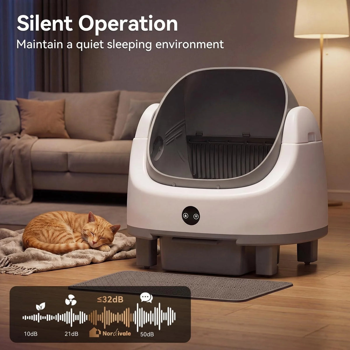 Automatic Self-Cleaning Litter Box, App Control