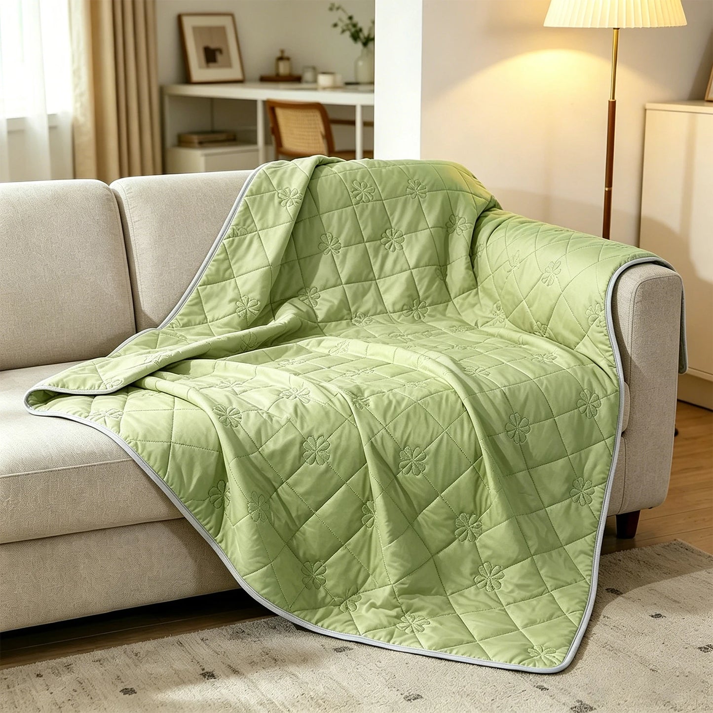 ROSEKIND 1pc Soft Cooling Blanket, 300 GSM, 90*108 Inch, Lightweight & Breathable Cold blanket for  Hot Sleepers, Multifunctional Blanket for Bed Sofa Office Travel, Durable Blanket for All-season Use, Available In 5 Colors A